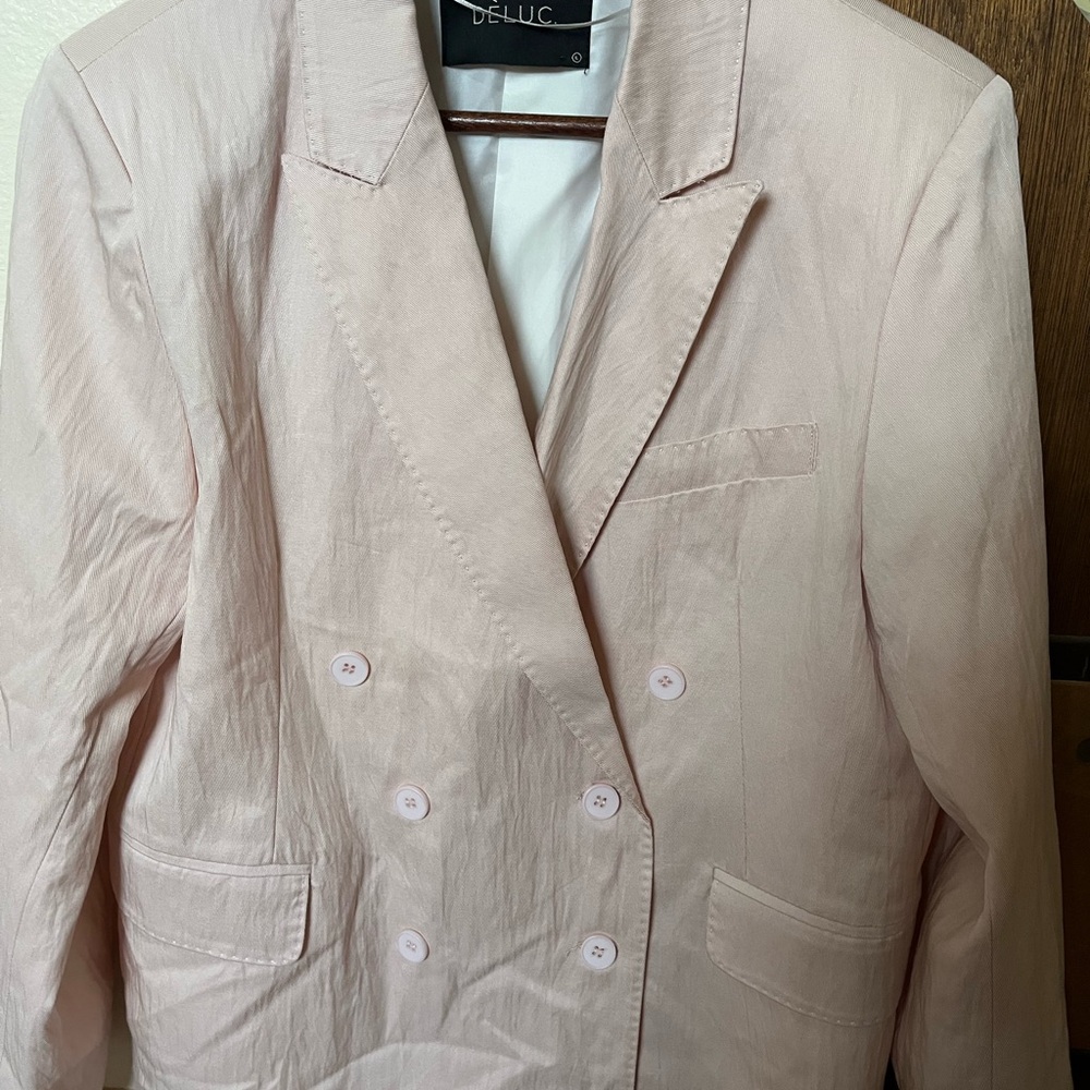 Deluc Women's French Pink Blazer L